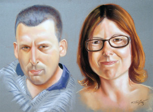 Retrato Pastel 65x54 cm.